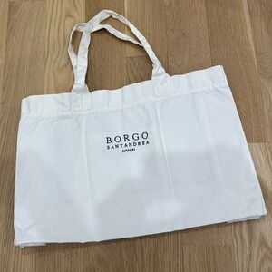 Borgo Santandrea Amalfi white cotton tote bag a luxury hotel on the Amalfi Coast